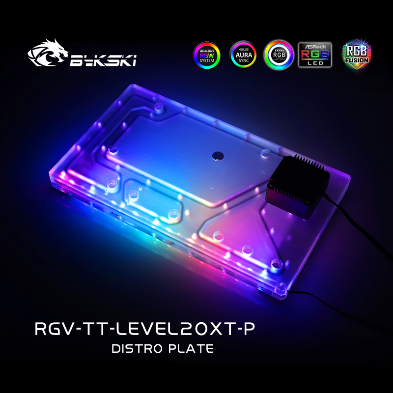 Distro Plate Ddc Pump Combo - Bykski RGV-TT-LEVEL 20XT-P Acryl-Distro-Platte/Board-Reservoir für Thermaltake